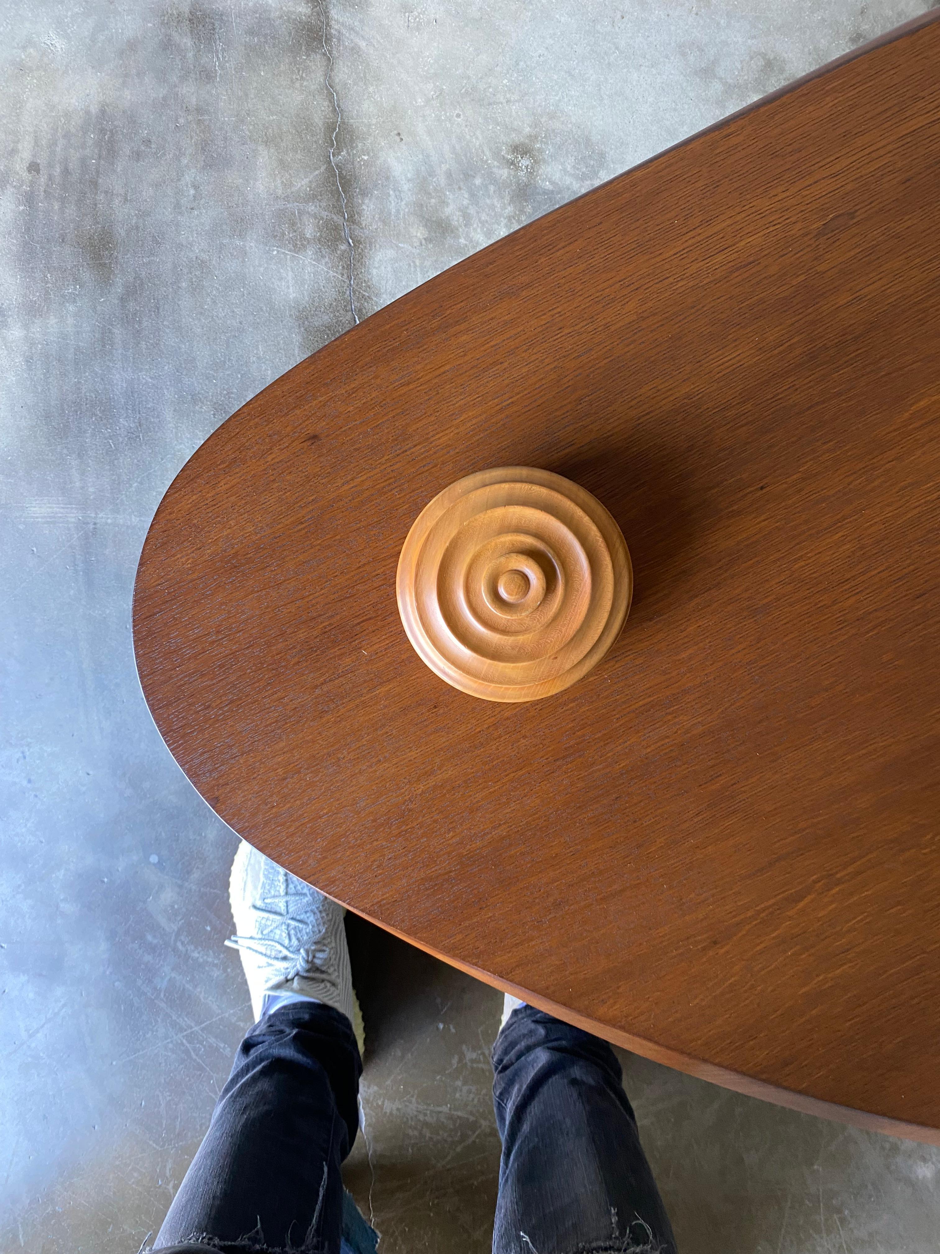 Hand Turned Wooden Lidded Bowl, Circa 1980s 4