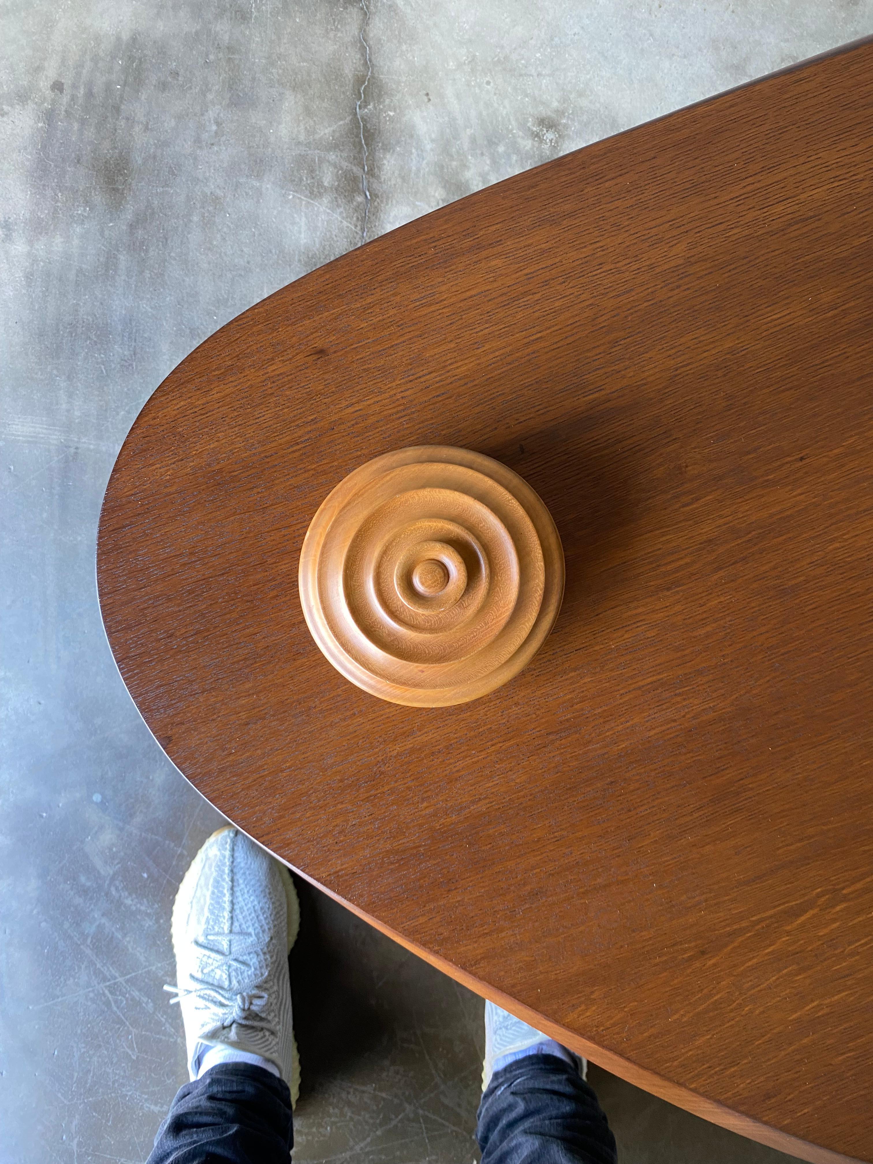 Hand Turned Wooden Lidded Bowl, Circa 1980s 1