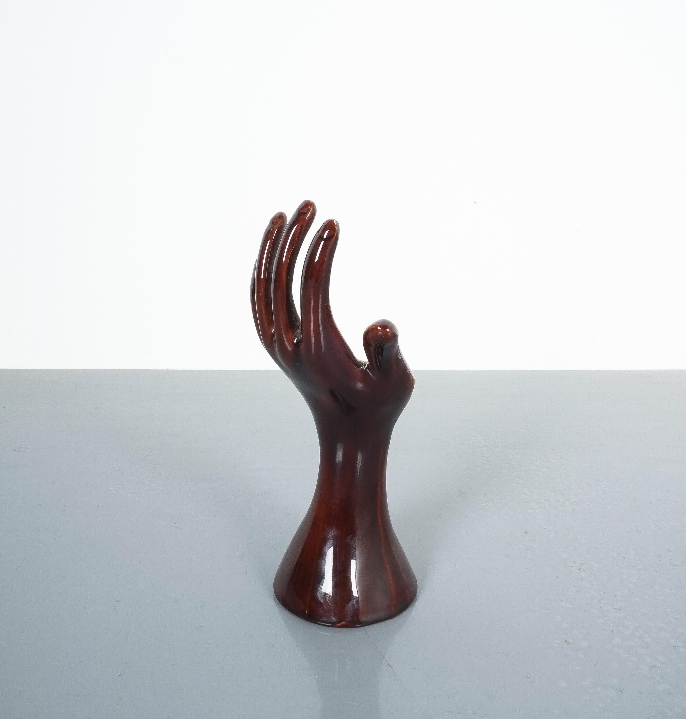 Hand Vase Ceramics by Vallauris, circa 1960 In Good Condition For Sale In Vienna, AT