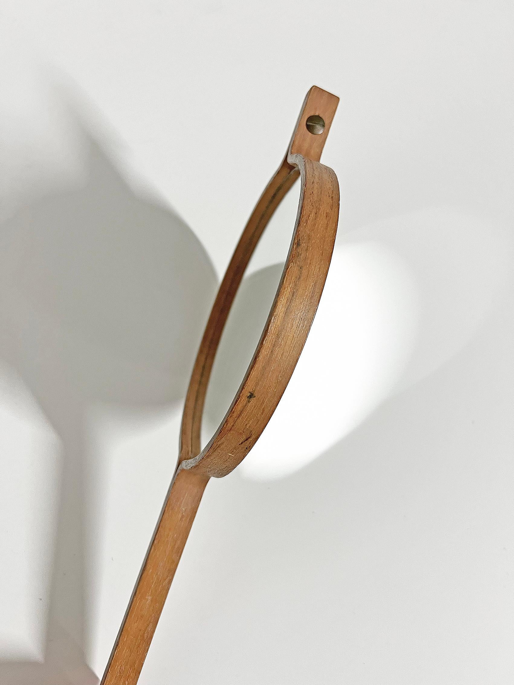 Hand/Wall Mirror in Teak by Bech & Starup Denmark -1960s For Sale 1