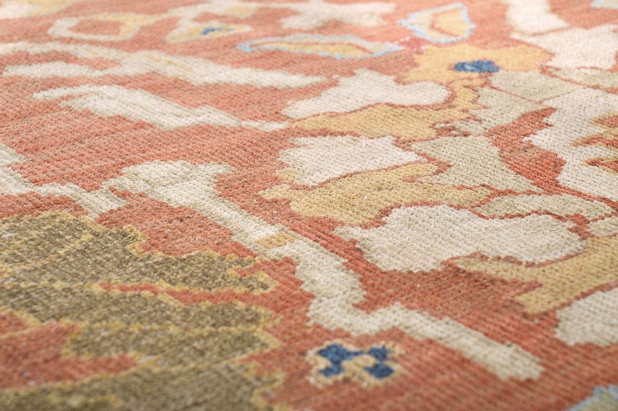 Wool Handwoven 19th Century Antique Persian Sultanabad Rug For Sale