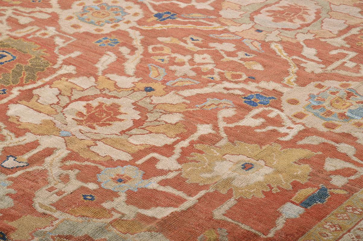 Handwoven 19th Century Antique Persian Sultanabad Rug For Sale 2