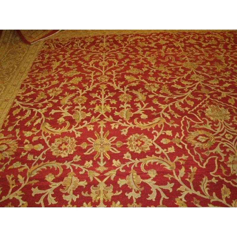 A traditional hand woven Afghan soumak carpet with a traditional all over design. Soumak is a type of flat weave, not a tufted piled carpet. About 10 years old but in unused perfect condition.

The colours are very pleasing: A madder red ground,