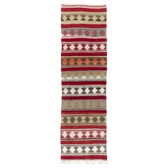 Rug & Kilim, tappeto da corridoio vintage geometrico, intrecciato a mano, 3,4x10,8 piedi.
