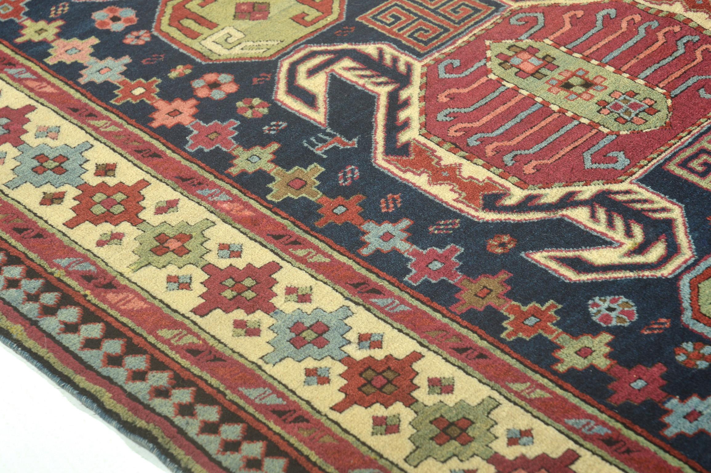 The Lenkoran rug is an antique hand woven from modern day Azerbaijan. Part of the ancient Persian Empire, the Caspian Sea coastal town of Lenkoran is known for its unique rug patterns and designs. Make your hallways a focal point of the home with
