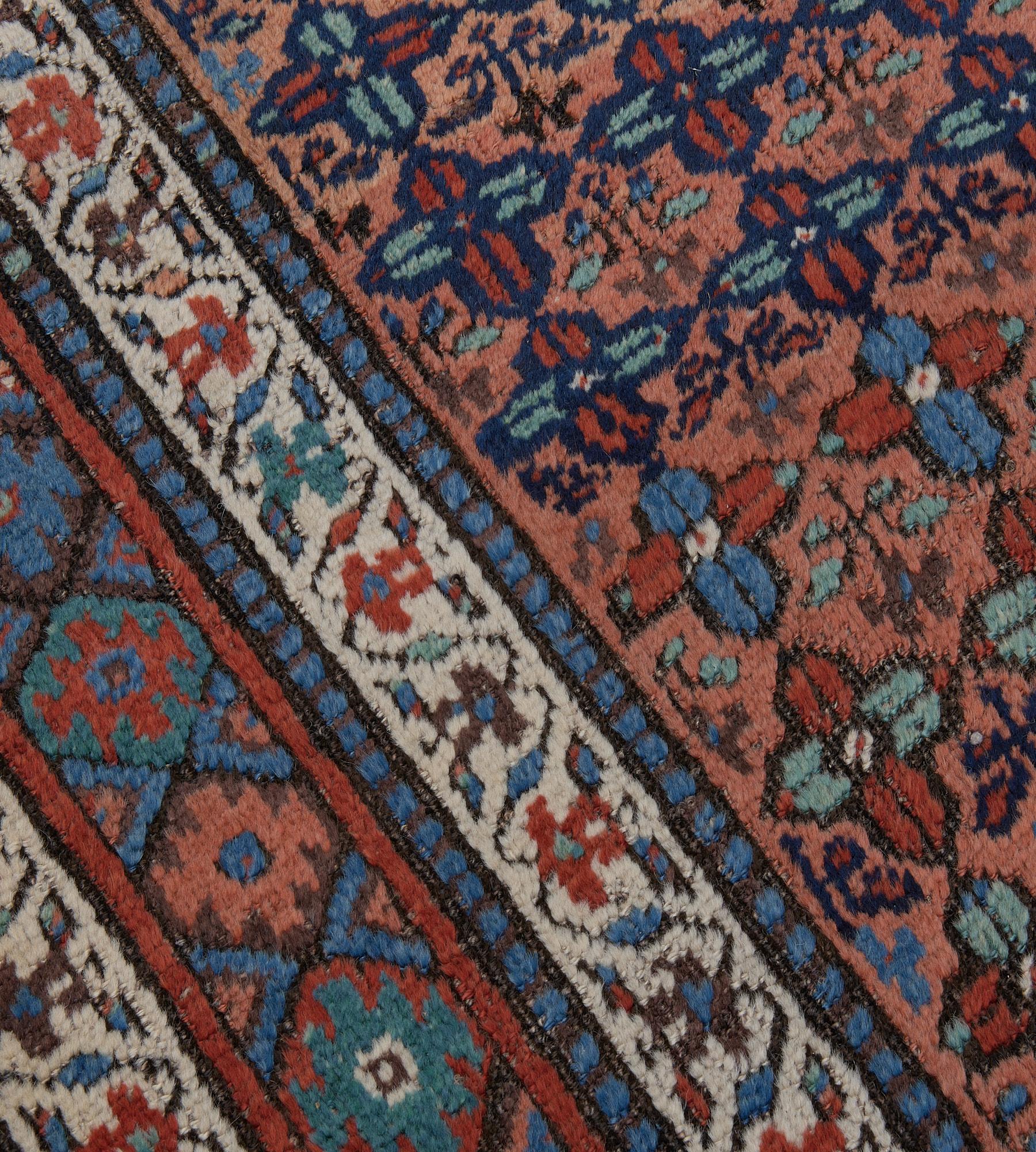 Wool Hand-Woven Antique Persian Kurdish Runner For Sale