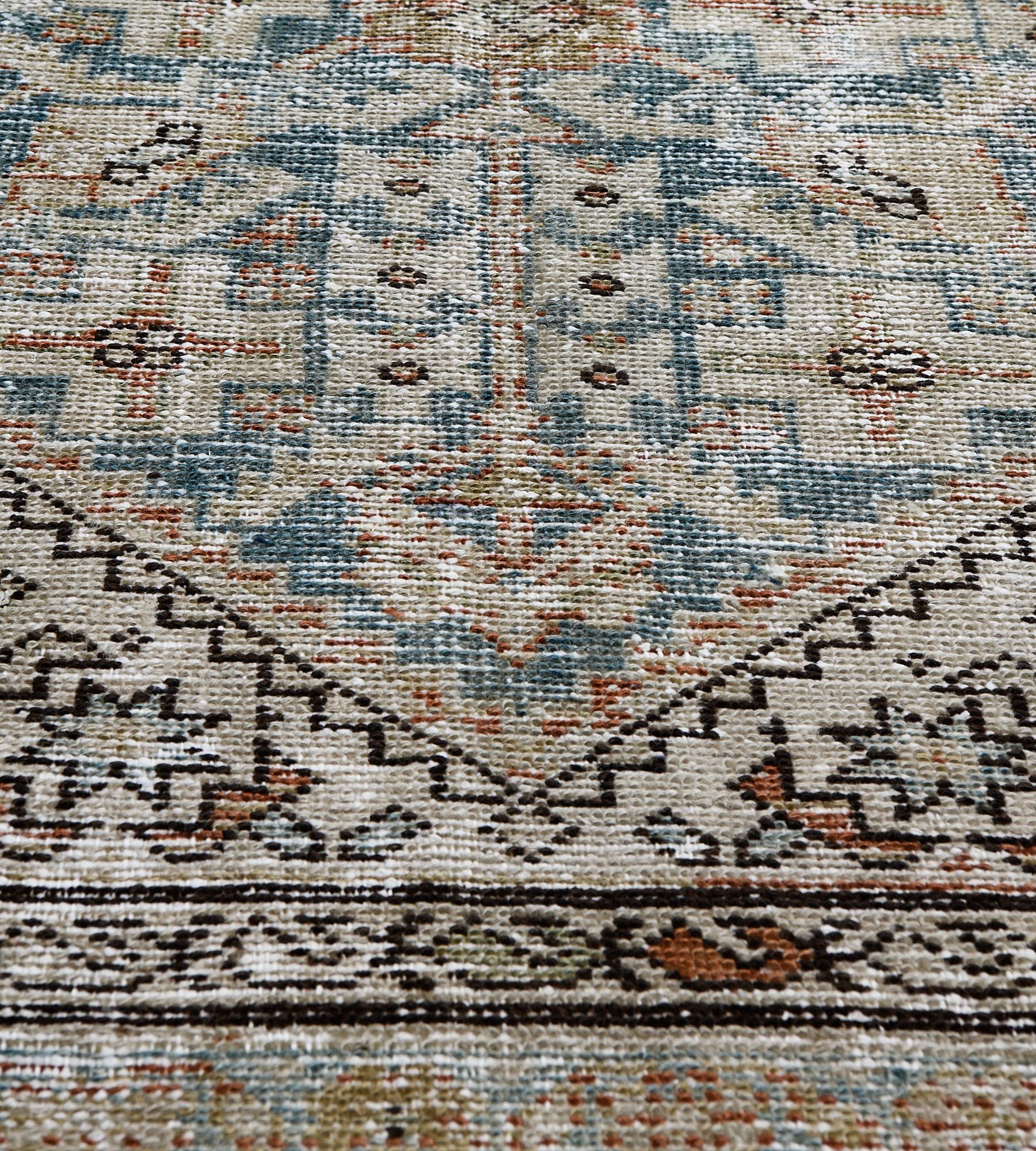 19th Century Hand-Woven Antique Wool Authentic Persian Malayer Rug For Sale