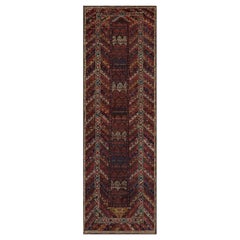 Hand-woven Brown Wool Boteh Kurdish Runner