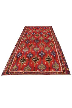 Hand Woven Carpet Turkish Kilim Rug Traditional Sarkisla Red Area Rug