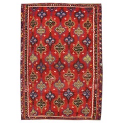 Hand Woven Carpet Turkish Kilim Rug Traditional Sarkisla Red Area Rug