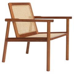 Sillón Contemporáneo Tejido a Mano en Madera Dura Mexicana, En Stock