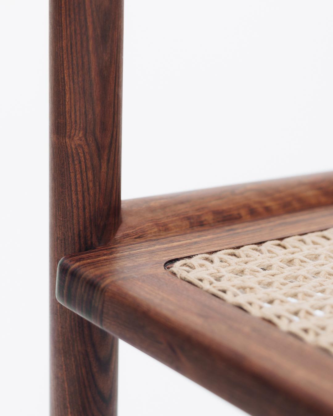 XXIe siècle et contemporain Chaise contemporaine tissée à la main en Wood Wood Tropical Chechén en vente