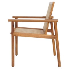 Chaise contemporaine tressée à la main en Jabim Tropical Wood, 1 en stock