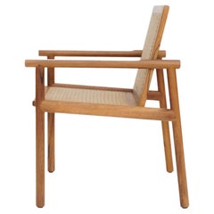 Hand-Woven Contemporary Chair in Jabim Tropical Wood