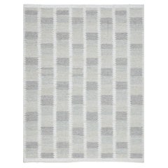 Hand-Woven Contemporary Swedish-Inspired Wool Flat-weave Rug