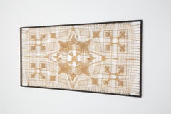 Hand-Woven Wall Artwork, Mid-Century Modern Tapestry, Fabric, 1980s