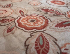 Wool Hand-woven Whimsical Pink European Floral Rug