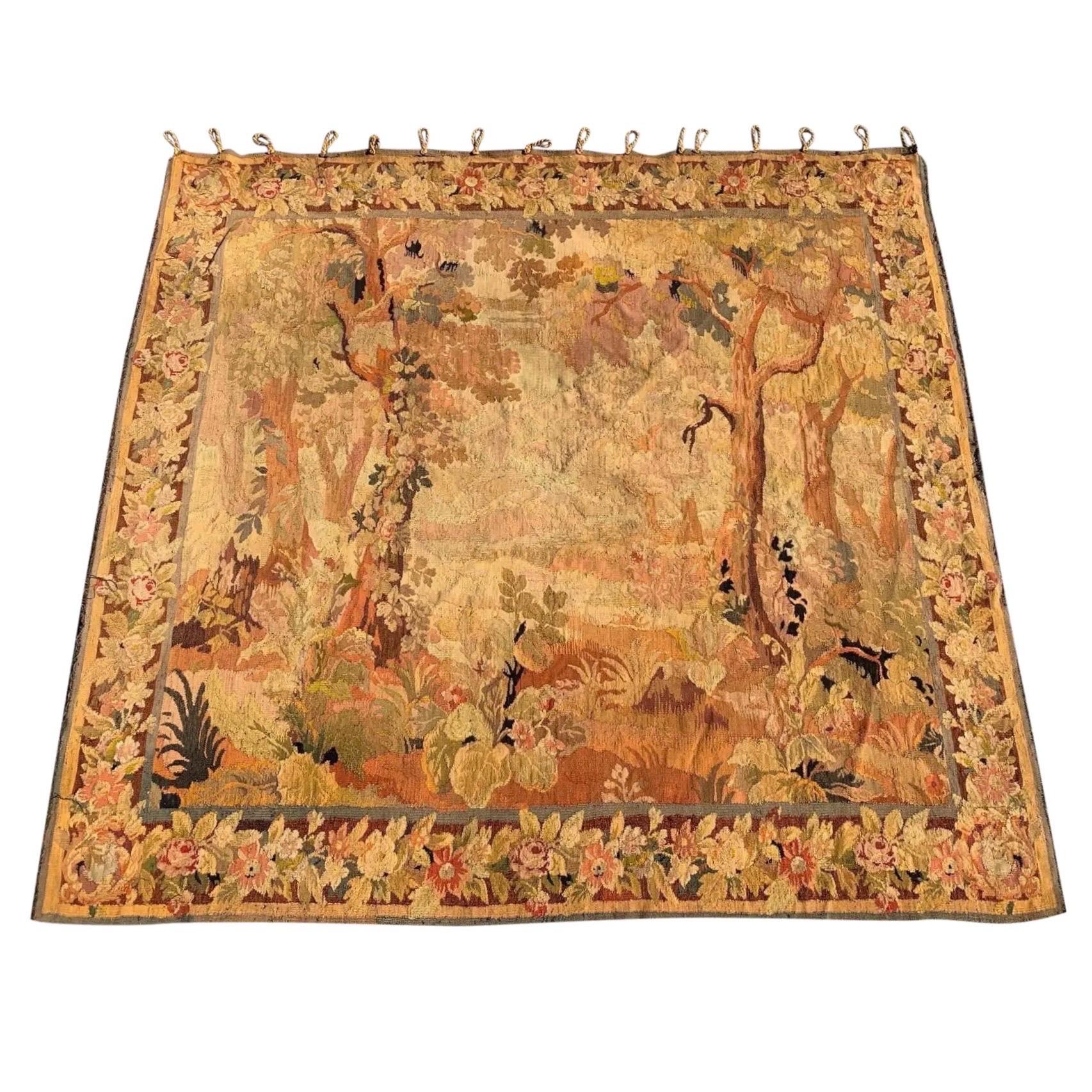 Tapiz francés tejido a mano, circa 1890 en venta