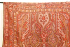 Hand-woven Kashmir Paisley Throw Asian Textile Shawl 1850-1890