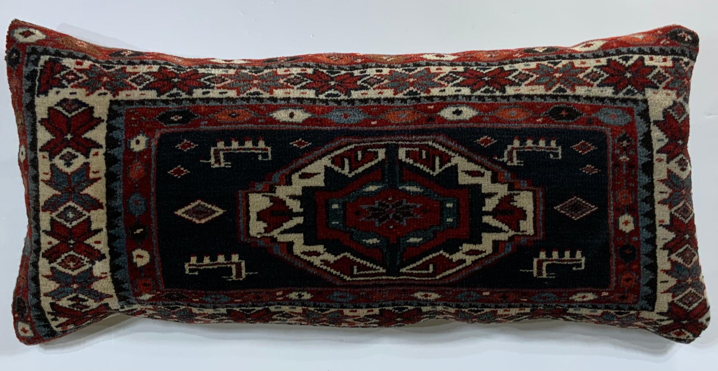 Handwoven Kazak Rug Pillow For Sale 5