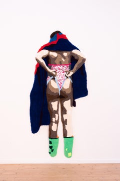 Tapis moderne tissé à la main (pièce unique) de l'artiste textile belge Martha Samyn