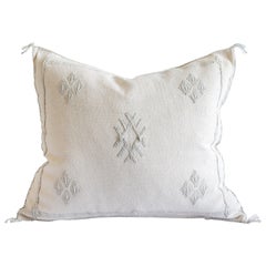 Handwoven Moroccan Cactus Silk Pillow