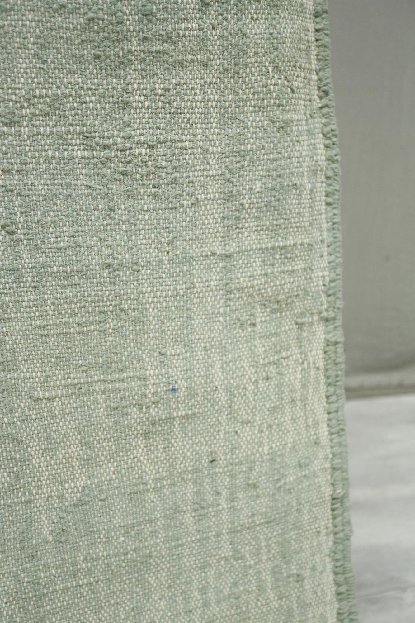 Hand Woven Moroccan Rug, Mint Green 1
