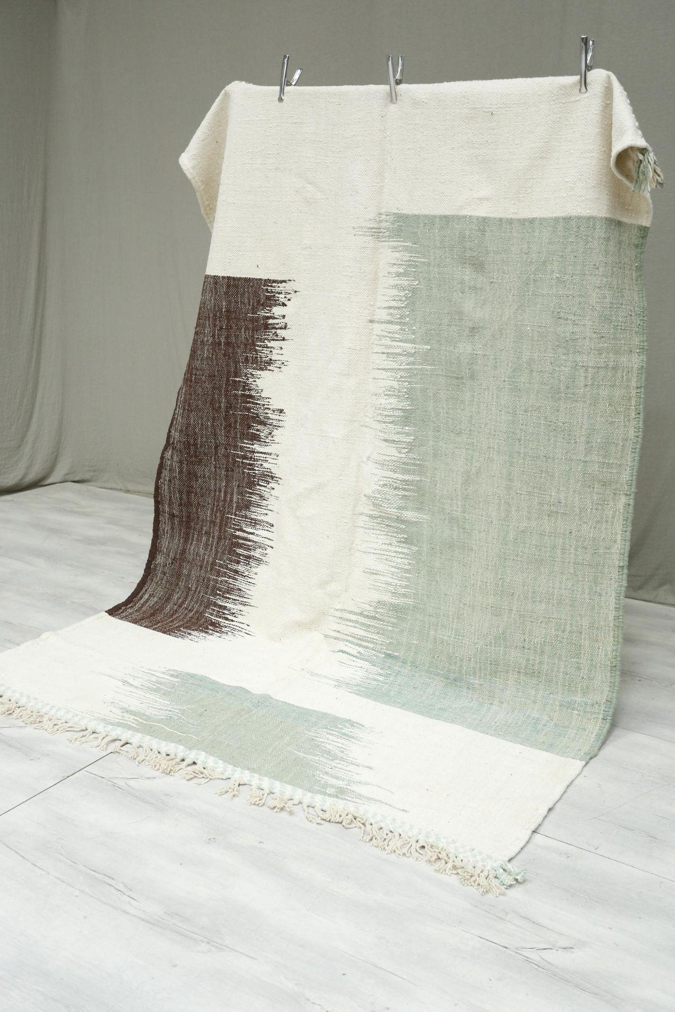 Hand Woven Moroccan Rug, Mint Green 2