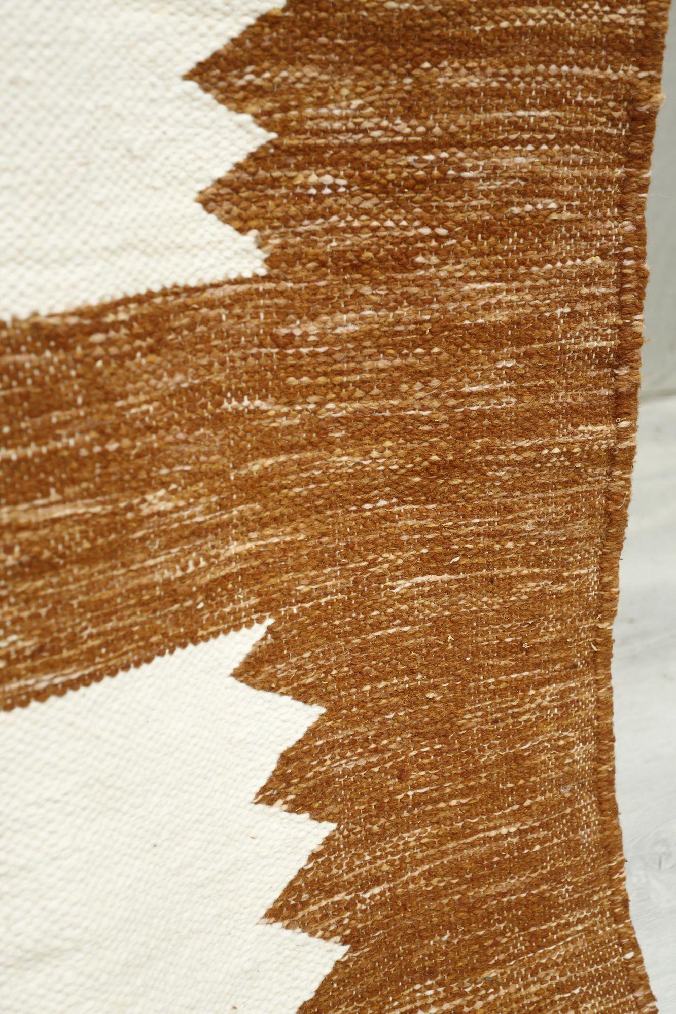 Hand woven Moroccan rug- Rusty square's 1