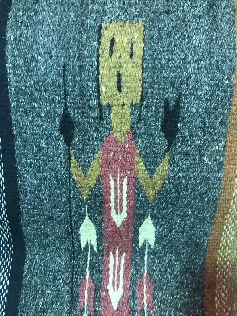 Handwoven Navajo 'Yei' Pictorial Rug In Good Condition In Studio City, CA