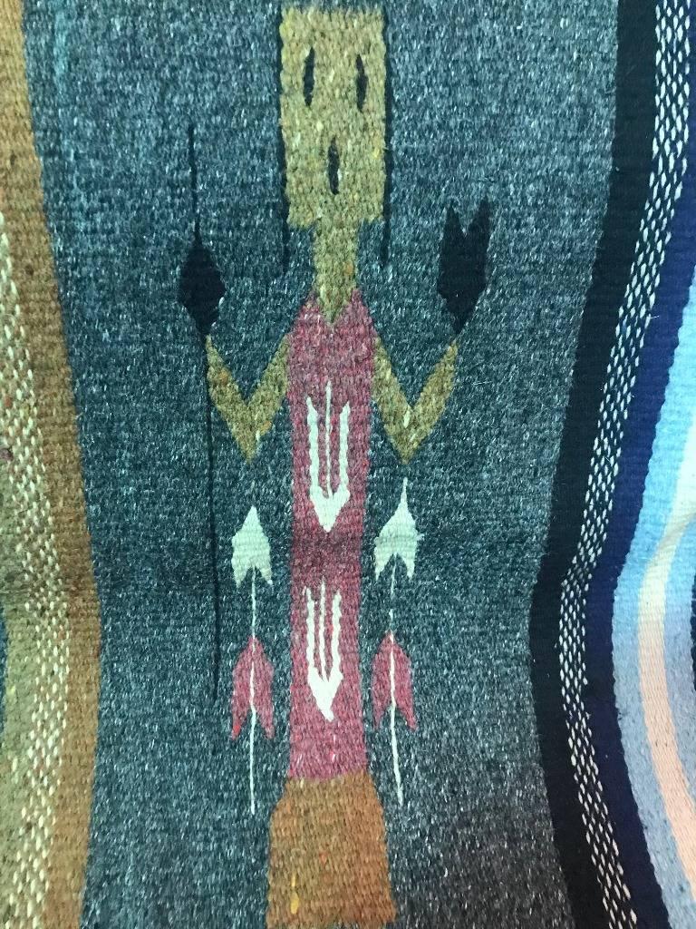 20th Century Handwoven Navajo 'Yei' Pictorial Rug