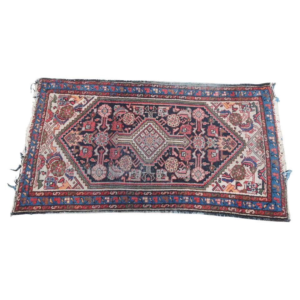 Pryer Rug Diminutive Wool Prayer Rug with Hebrew Text , Signed For Sale at ...