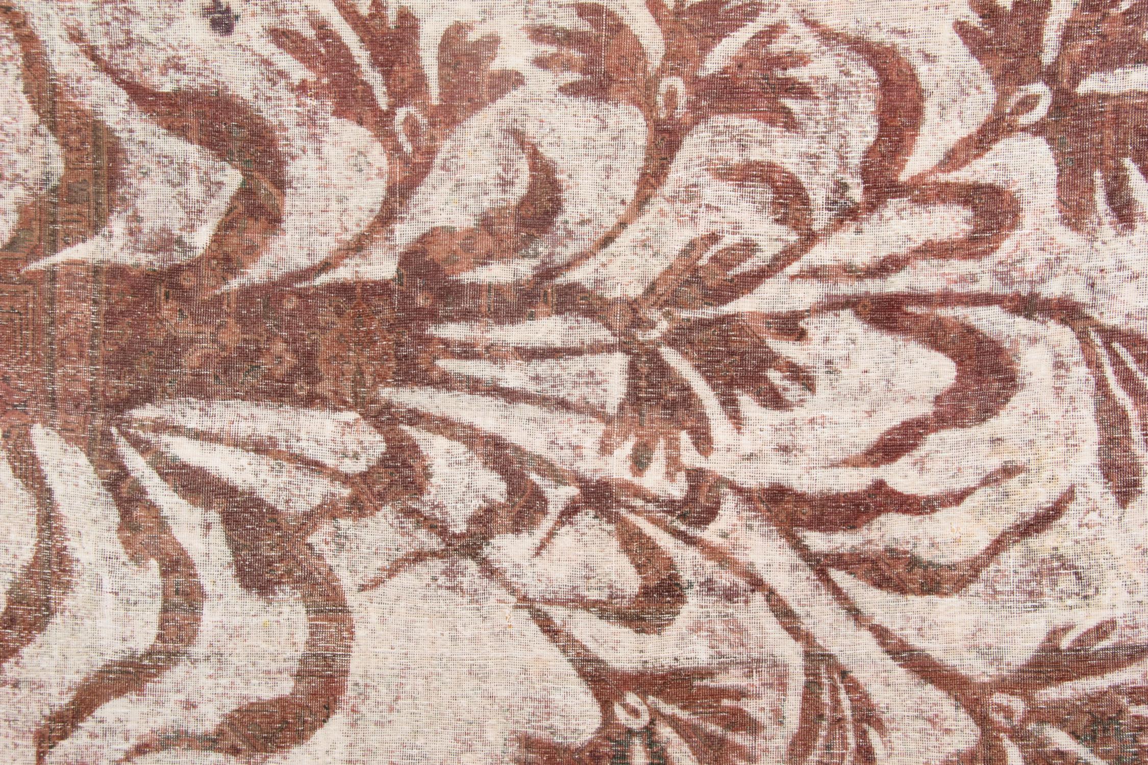 Alfombras turcas orientales vintage tejidas a mano; pintadas a mano en rojo y blanco Turco en venta