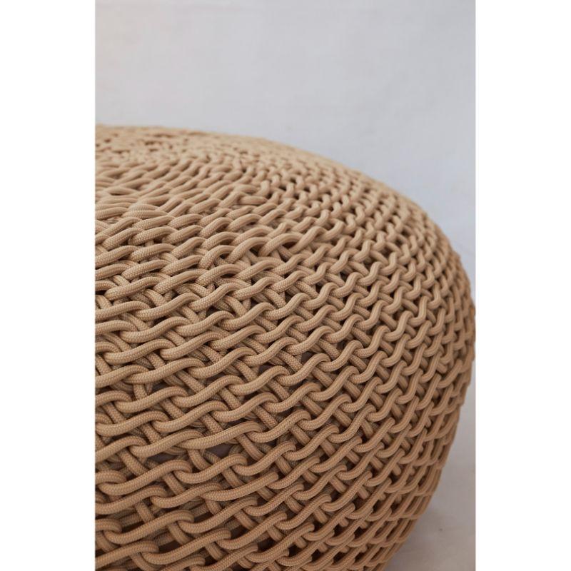 Hand-Woven Hand Woven Outdoor / Indoor Ottomans by Studio Lloyd For Sale