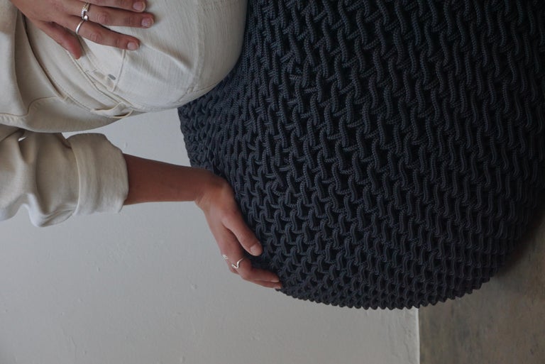 Hand Woven Outdoor / Indoor Ottomans For Sale at 1stDibs