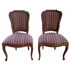 Vintage Hand Woven Rattan Cane Lounge Chairs  from the 1980´S Louis XVI Style