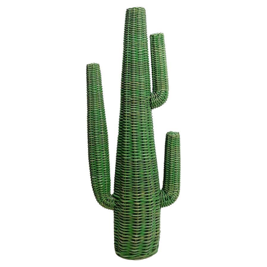 Hand-Woven Rattan "Saguaro" Cactus Sculpture 1970s - H:152cm