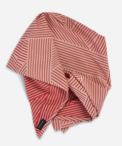 Hand Woven Red/Pink Modern Blanket, Double Sided Patterned Bed Throw Woven in UK