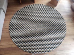 hand woven round rug