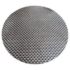 hand woven round rug