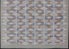 Alfombra escandinava de lana tejida a mano de Keivan Woven Arts, 8'10" x 12'0
