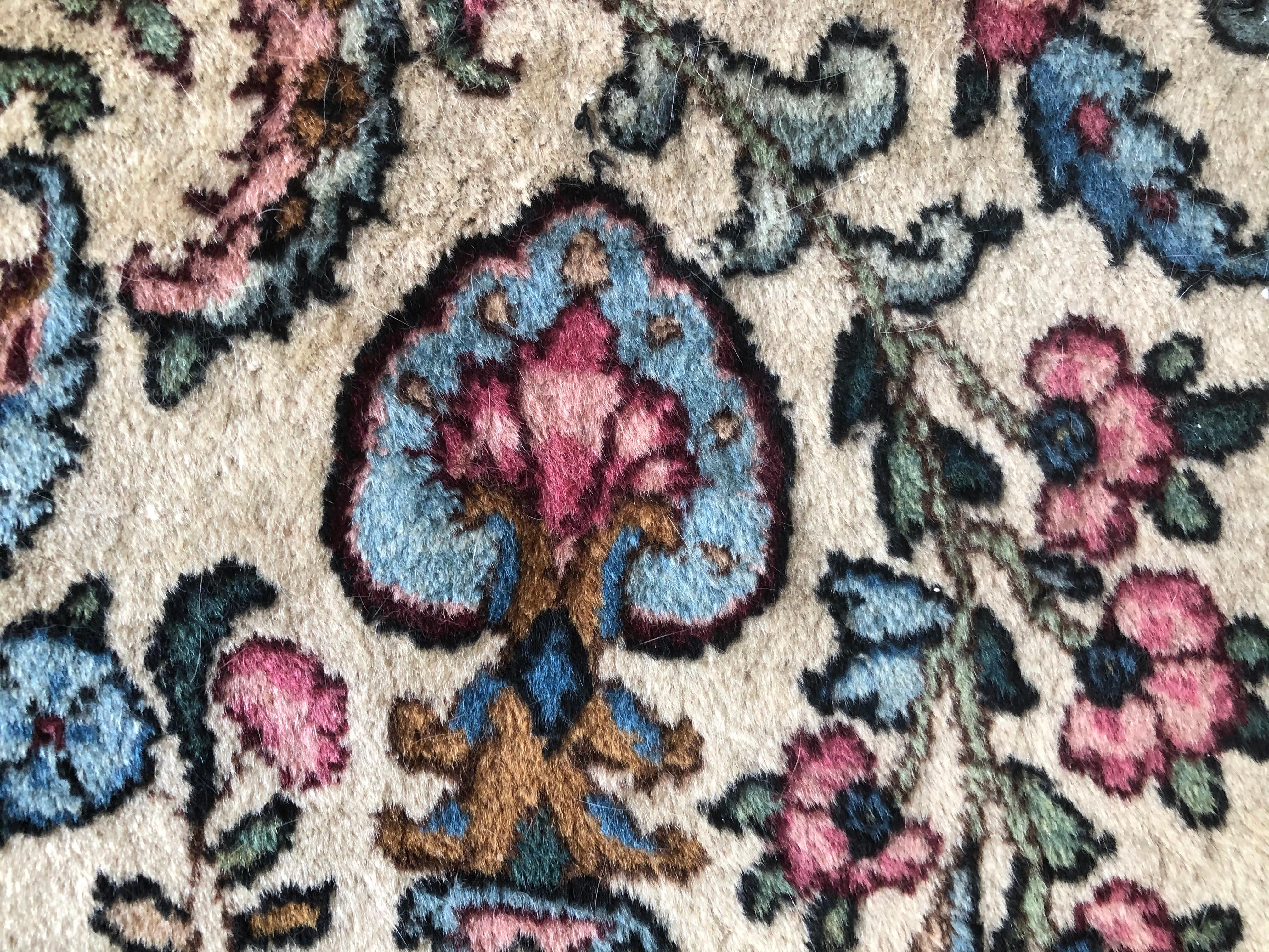 Handwoven Square Fine Wool Persian Rug 6