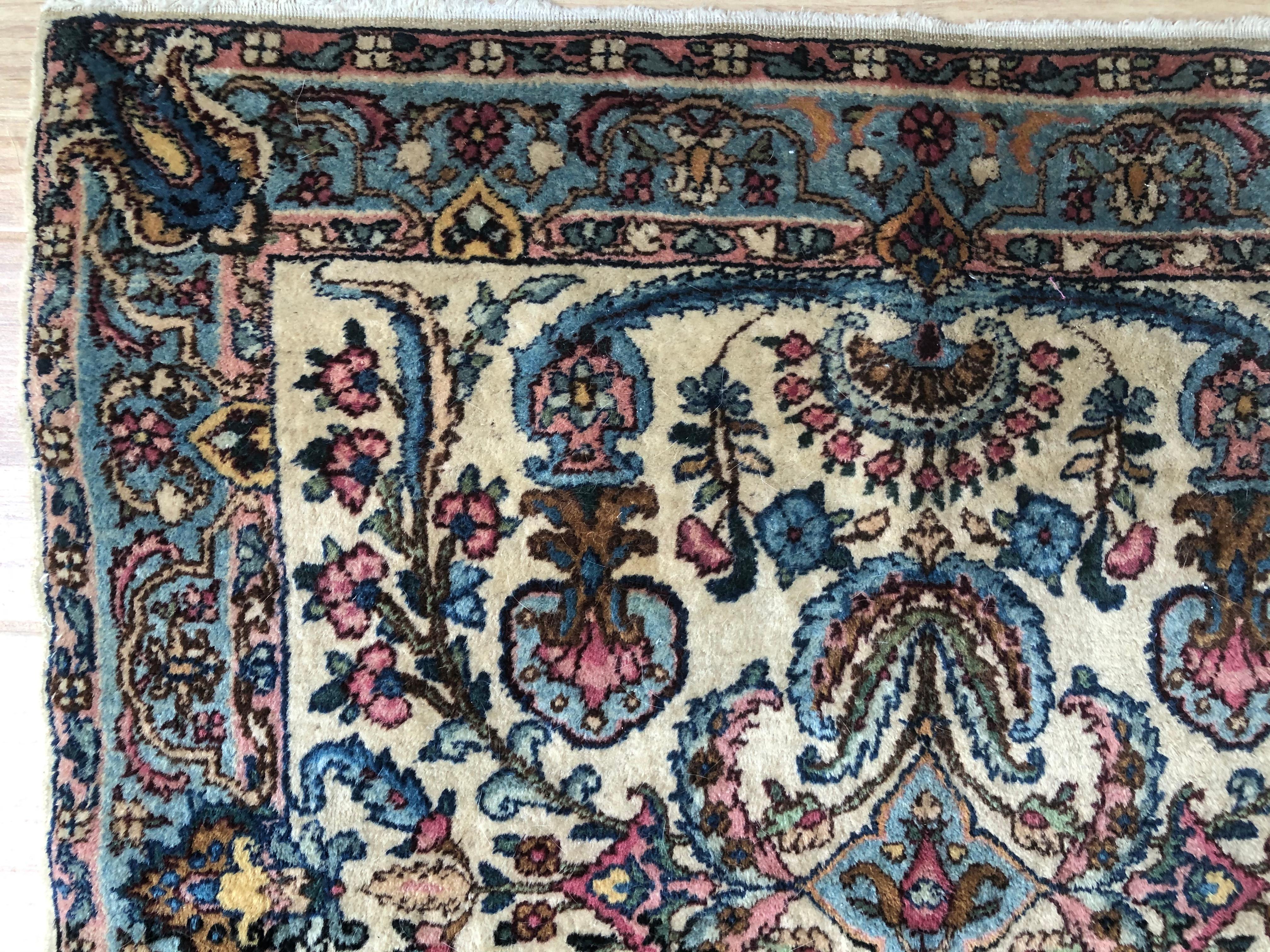 Handwoven Square Fine Wool Persian Rug 2