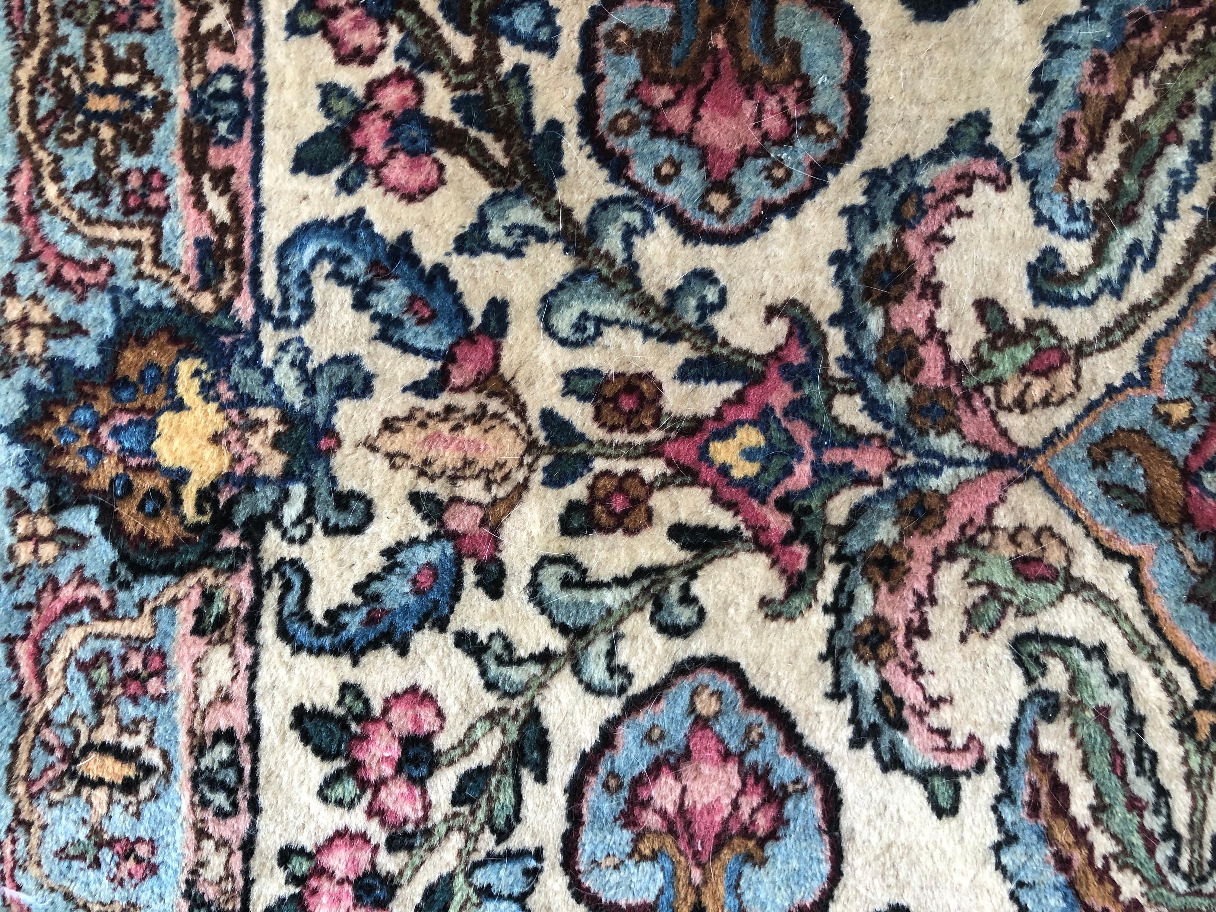 Handwoven Square Fine Wool Persian Rug 3