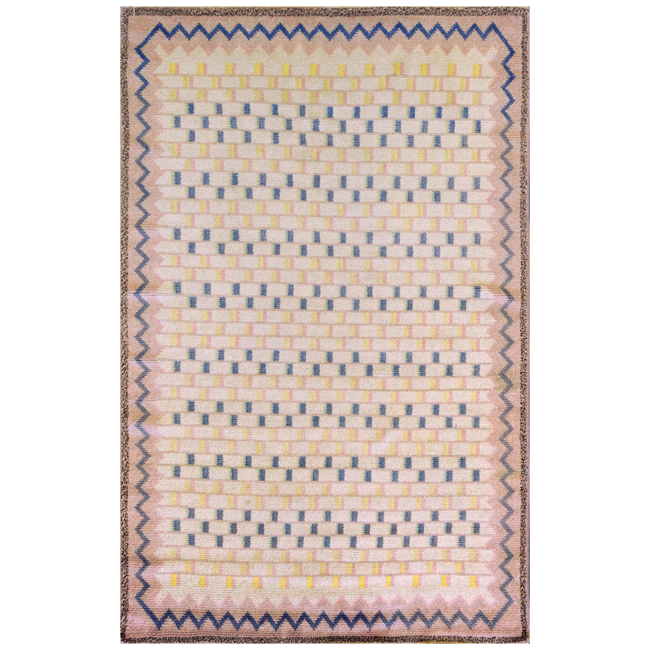 Handwoven Swedish Midcentury Rug