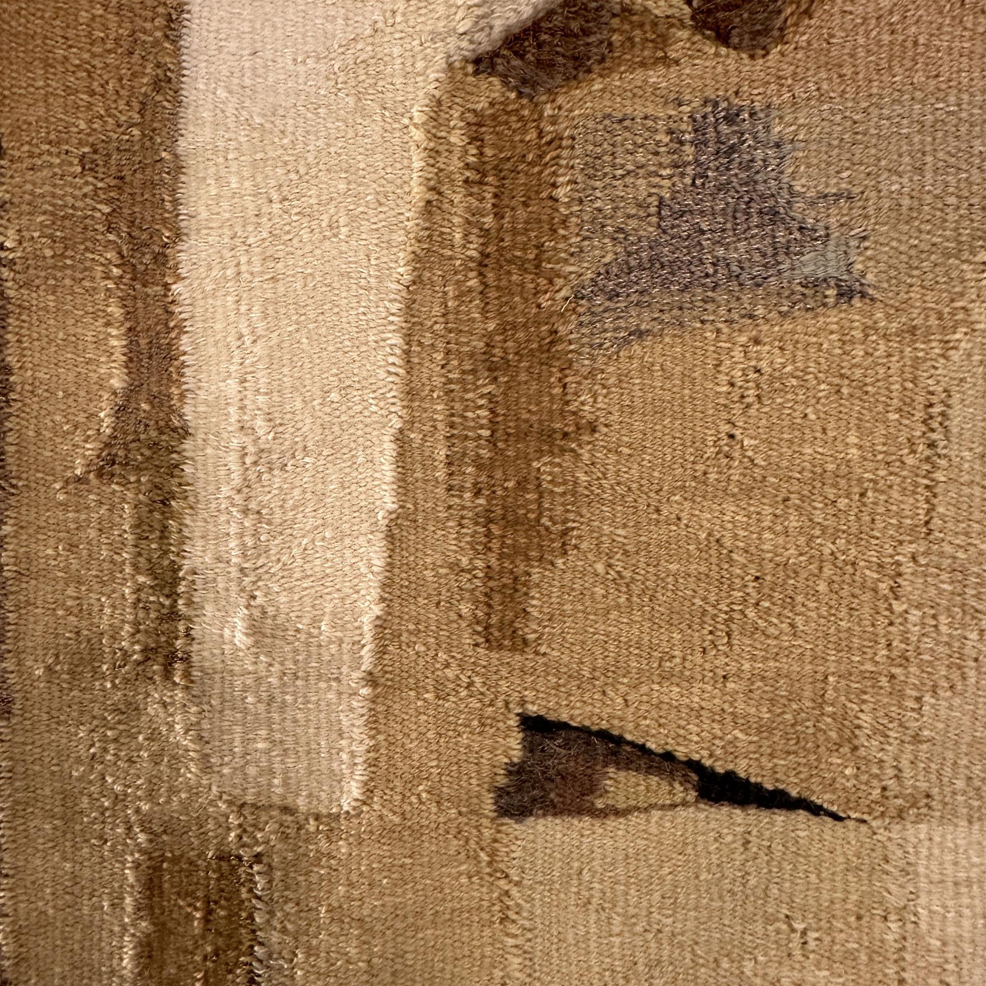 Hand-Woven Hand Woven Tapestry Latvian Abstraction of a Sand Stone Landscape For Sale