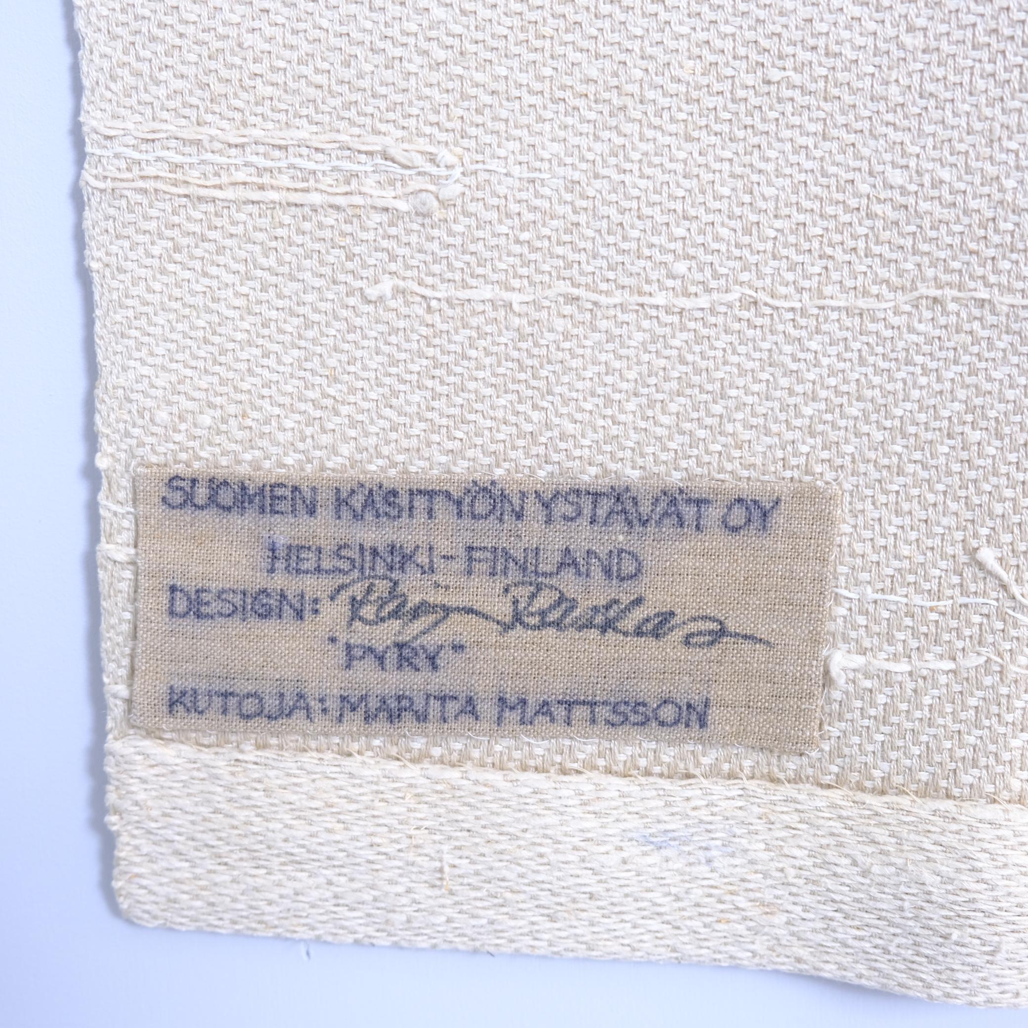 Handgewebter Wandteppich / Ryijy 