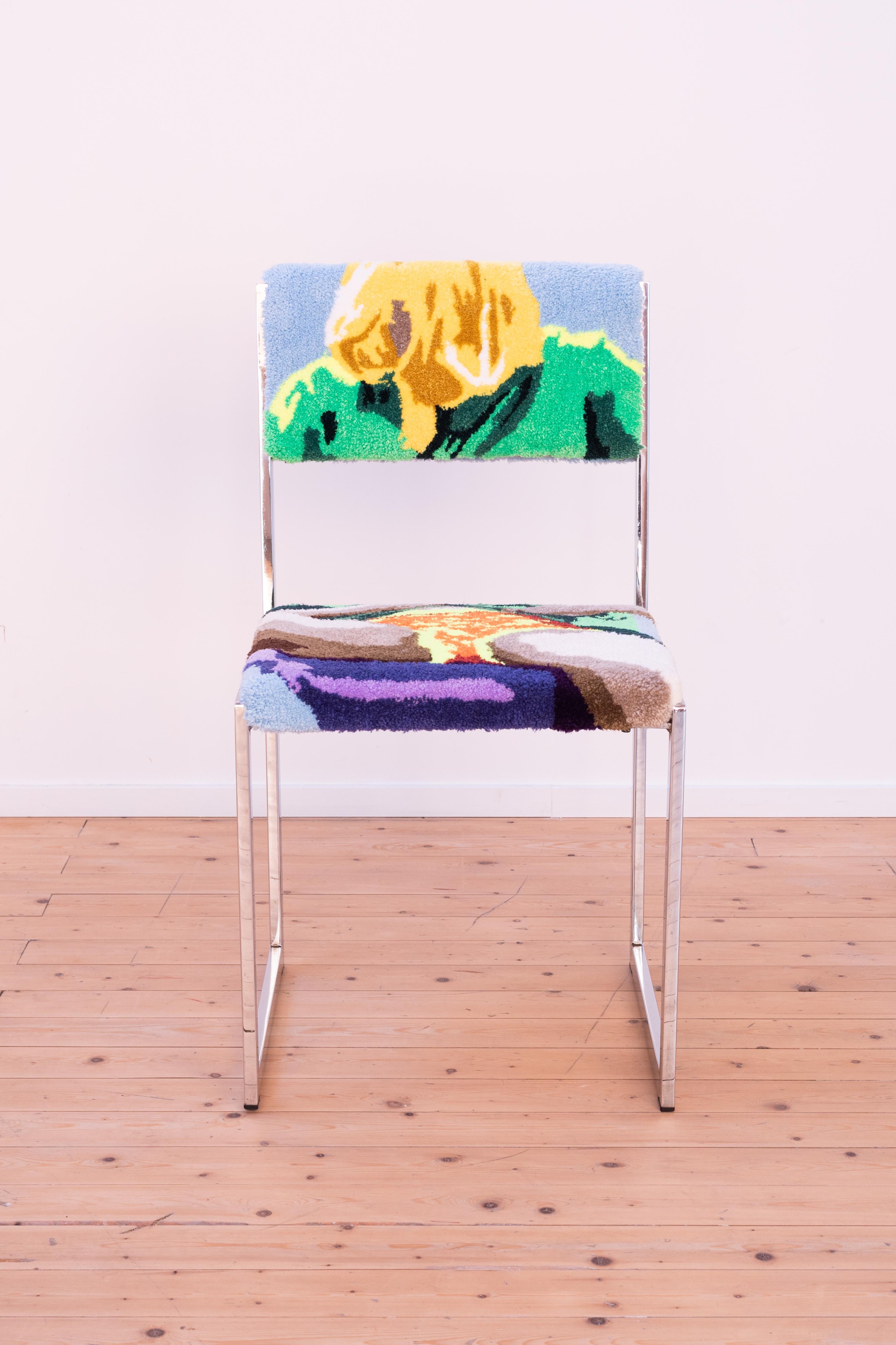 Handgewebter getufteter Designstuhl (2021) der belgischen Textilkünstlerin Martha Samyn  (21. Jahrhundert und zeitgenössisch) im Angebot