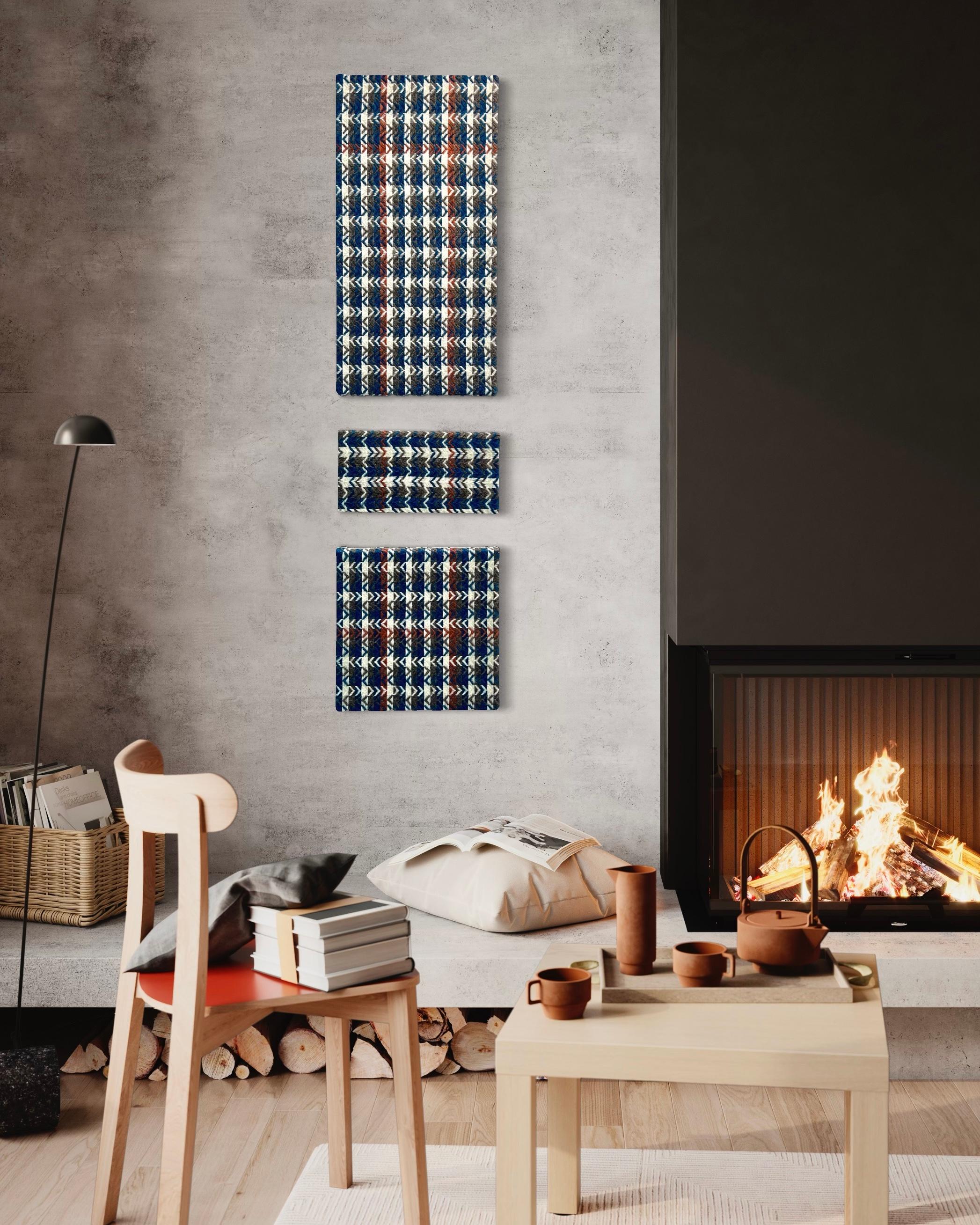 Handgewebte Wandtafel – Triptychon „#90 – Blue Wensleydale“ von Atelier Le Traon im Angebot 6