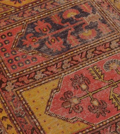 Hand-woven Wool Antique Circa-1900 Traditional Khotan Rug